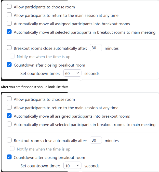 Zoom Settings Configuration